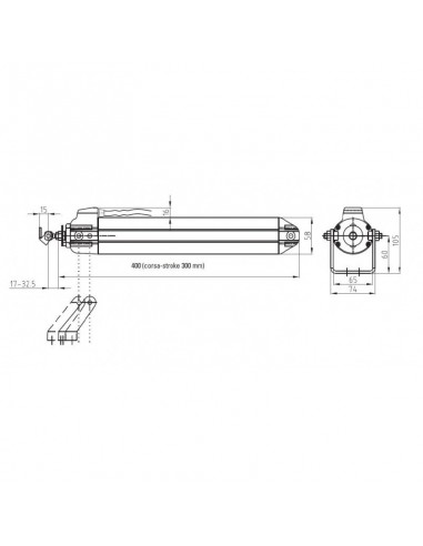 Ηλεκτρικός μηχανισμός με έμβολο προβολή και ανάκλισης φεγγιτών UCS ULTRAFLEX CONTROL SYSTEM 40541N