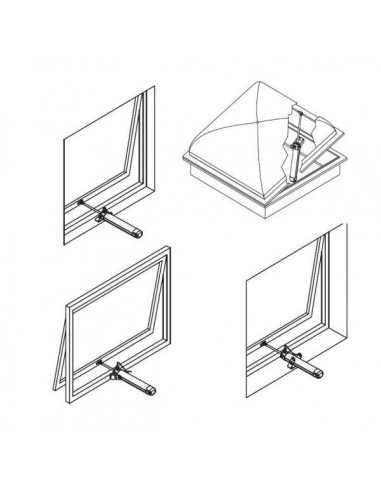 Ηλεκτρικός μηχανισμός με έμβολο προβολή και ανάκλισης φεγγιτών UCS ULTRAFLEX CONTROL SYSTEM 40541N