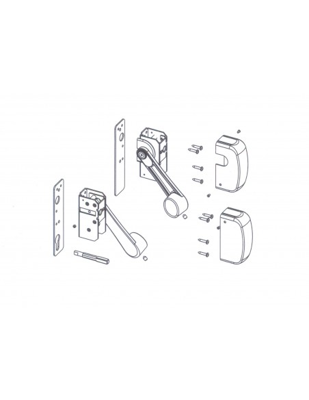 Μηχανισμός μπάρας πανικού με U κλειδαριά τριών σημείων Μηχανισμός μπάρας πανικού με U κλειδαριά τριών σημείων