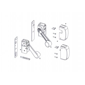 Μηχανισμός μπάρας πανικού με ίσια κλειδαριά τριών σημείων