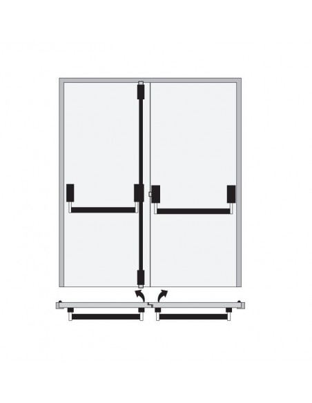 Μπάρα πανικού δίφυλλη Ministar 429-Assa Abloy