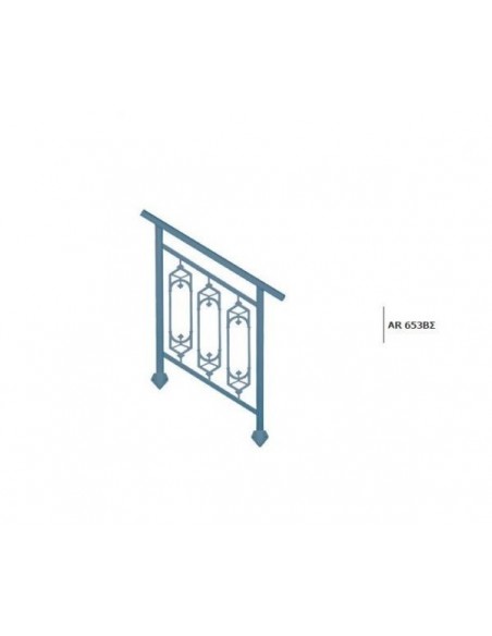 Κάγκελο αλουμινίου τύπου Classics Κολωνάτο με λουλούδι Κάγκελο αλουμινίου τύπου Classics Κολωνάτο με λουλούδι