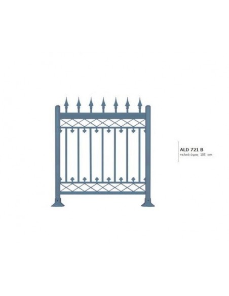 Κάγκελο αλουμινίου τύπου Classics Κολωνάτο με λουλούδι Κάγκελο αλουμινίου τύπου Classics Κολωνάτο με λουλούδι