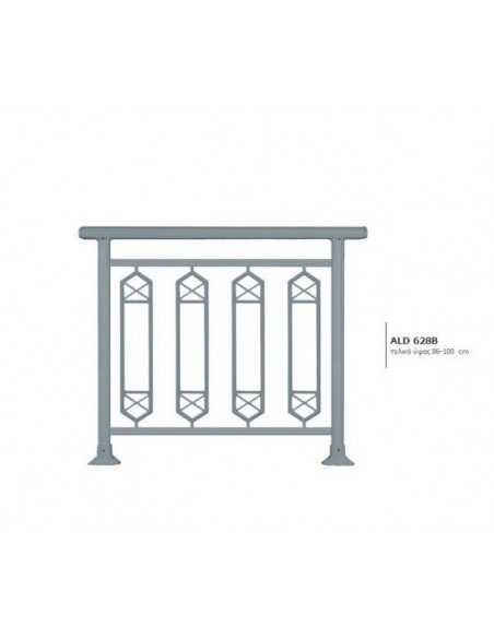 Κάγκελο αλουμινίου τύπου Classics Κωλονάτο Χιαστί