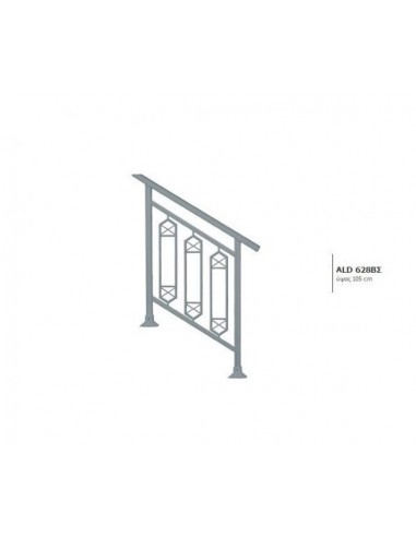 Κάγκελο αλουμινίου τύπου Classics Κωλονάτο Χιαστί