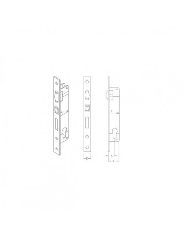 Κλειδαριά ασφαλείας μπίλιας με κύλινδρο για πόρτες 20-25mm