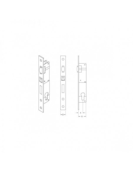 Κλειδαριά ασφαλείας μπίλιας με κύλινδρο για πόρτες 20-25mm