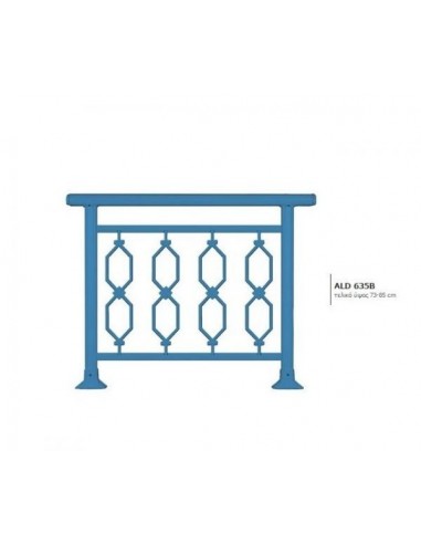 Κάγκελο αλουμινίου τύπου Classics Ρόμβος