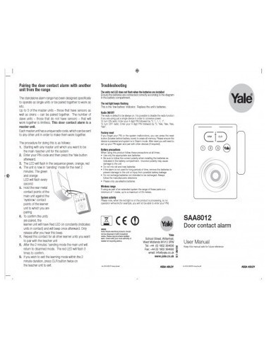 Συναργεμός πόρτας Yale SAA8012