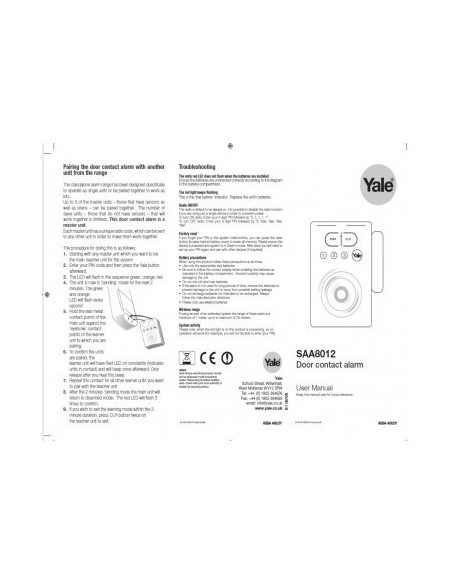 Συναργεμός πόρτας Yale SAA8012