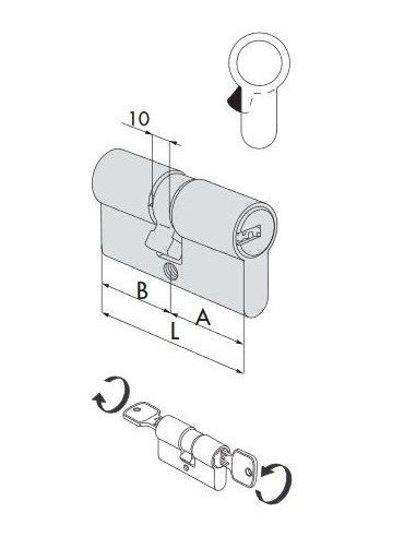 CISA ASTRAL TEKNO(PRO 100 PLUS) KΥΛΙΝΔΡΟΣ ΕΞΑΙΡΕΤΙΚΗΣ ΑΣΦΑΛΕΙΑΣ ΚΑΙ ΠΟΙΟΤΗΤΑΣ