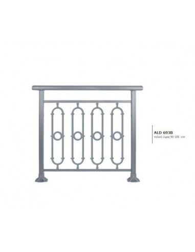 Κάγκελο αλουμινίου τύπου Mediterraneo Ρωμαϊκό