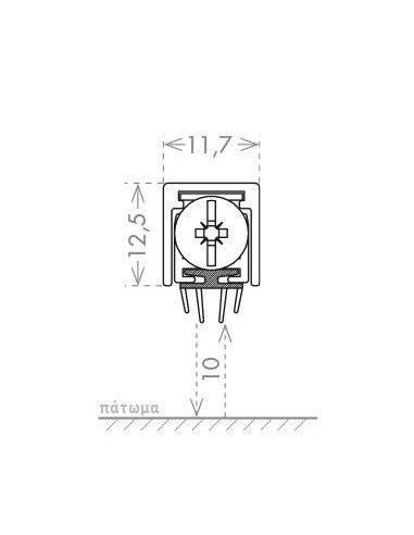 Αυτόματο αεροστόπ Small για πόρτες αλουμινίου/ξύλου/PVC