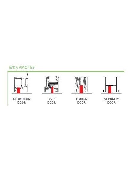Αυτόματο αεροστόπ Small για πόρτες αλουμινίου/ξύλου/PVC Αυτόματο αεροστόπ Small για πόρτες αλουμινίου/ξύλου/PVC