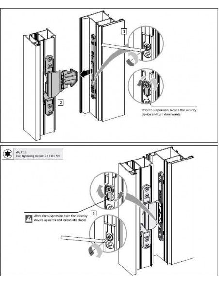 Κρυφός μεντεσές Axxent για πόρτες αλουμινίου