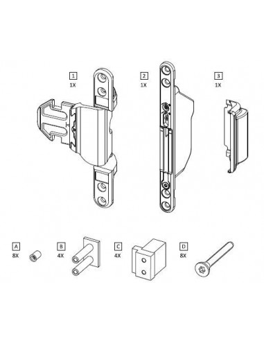 Κρυφός μεντεσές Axxent για πόρτες αλουμινίου