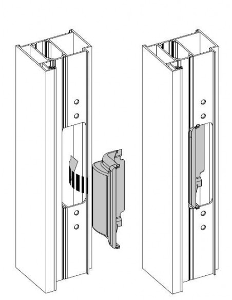 Κρυφός μεντεσές Axxent για πόρτες αλουμινίου