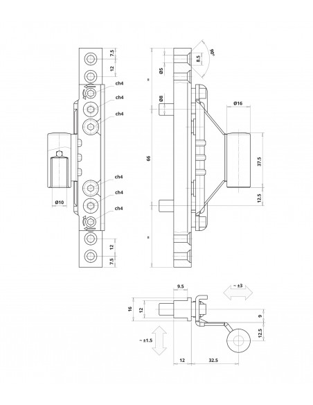 Μεντεσές βαρέως τύπου Βixacta Μεντεσές βαρέως τύπου Βixacta