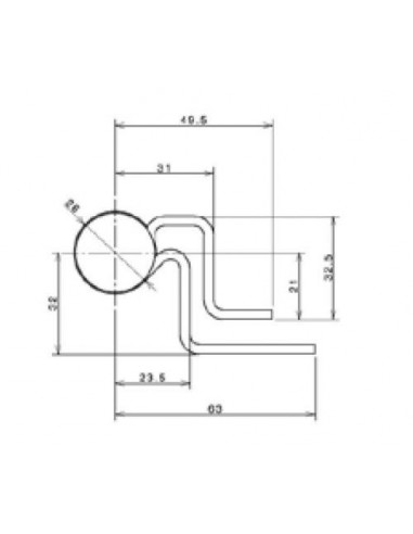 Μεντεσές για πυράντοχη πόρτα και πίρος με ελατήριο.