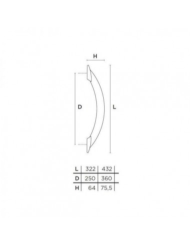 Ανοξείδωτη λαβή εξώπορτας σειρά 451