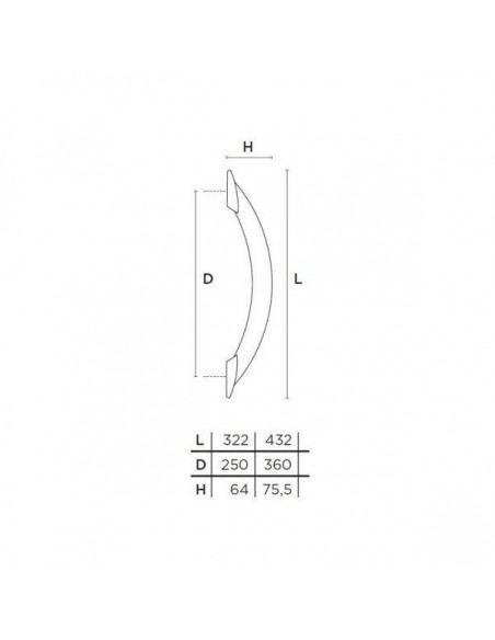 Ανοξείδωτη λαβή εξώπορτας σειρά 451 Ανοξείδωτη λαβή εξώπορτας σειρά 451