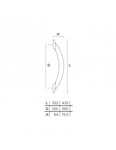 Ανοξείδωτη λαβή εξώπορτας σειρά 453