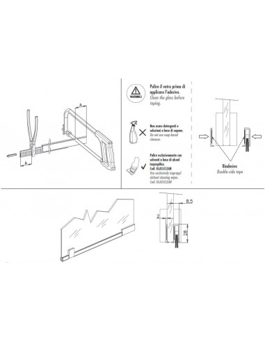 Αεροστόπ GLASS για ανοιγόμενες γυάλινες πόρτες