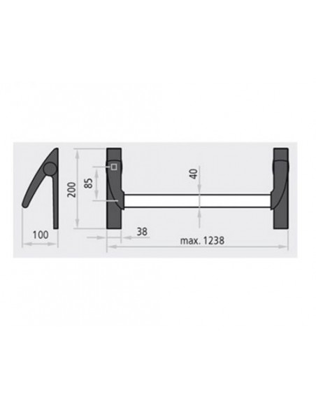 Μπάρα πανικού για πυράντοχη πόρτα