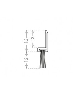 Αεροστόπ GLASS  BRUSH  για ανοιγόμενες γυάλινες πόρτες 2