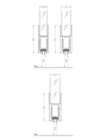Αεροστόπ GLASS BOTTOM SLIDE για συρόμενες γυάλινες πόρτες
