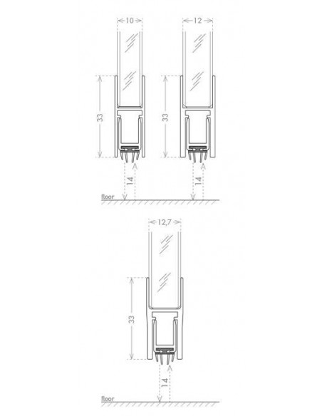 Αεροστόπ GLASS BOTTOM SLIDE για συρόμενες γυάλινες πόρτες Αεροστόπ GLASS BOTTOM SLIDE για συρόμενες γυάλινες πόρτες