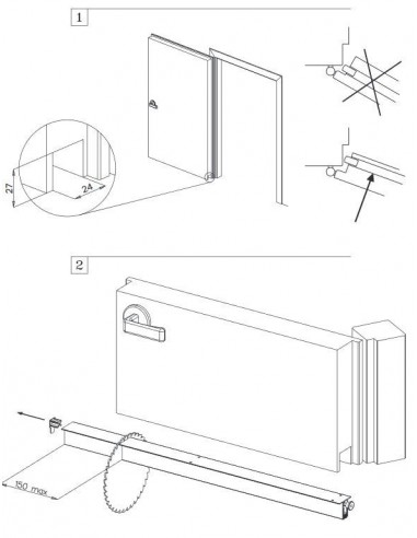 Αυτόματο αεροστόπ με αυτιά για πόρτα θωρακισμένη-ξύλινη-μεταλλική-αλουμινίου