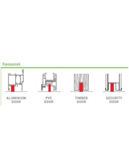 Αυτόματο αεροστόπ για πόρτες μεταλλικές/ξύλου/PVC Αυτόματο αεροστόπ για πόρτες μεταλλικές/ξύλου/PVC