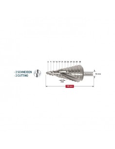 Φρέζες διαβάθμισης 4-12mm Karnasch Γερμανίας HSS-XE(κοβαλτίου)