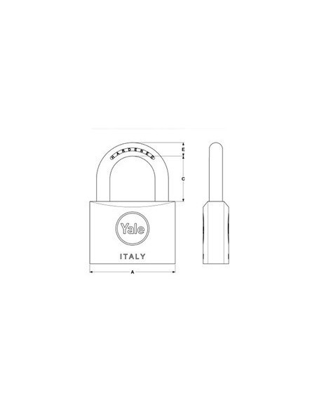 Λουκέτο μακρύλαιμο ανοξείδωτο με διπλό κλείδωμα Λουκέτο μακρύλαιμο ανοξείδωτο με διπλό κλείδωμα