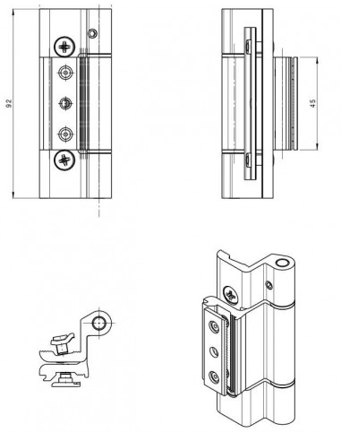 Μεντεσές 9826B