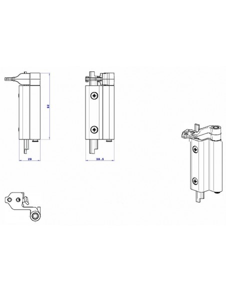 Σετ μεντεσέδες 1405 Fapim