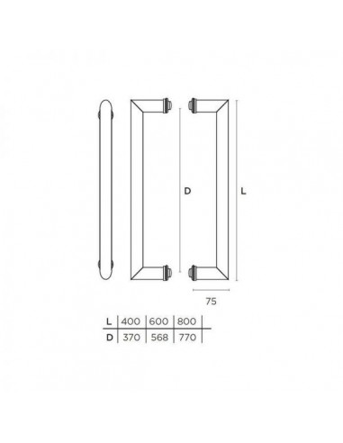 Ανοξείδωτη λαβή εξώπορτας σειρά 927