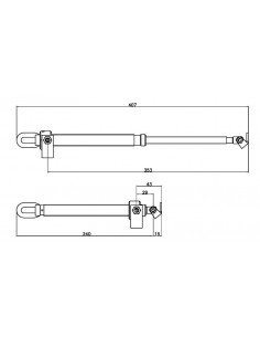 Χειροκίνητος μηχανισμός προβολής παραθύρων τύπου καταπακτής Telescopic UCS ULTRAFLEX CONTROL SYSTEM 2