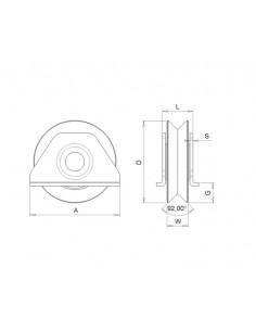 Ράουλο με πλαϊνή βάση ένα ρουλεμάν προφίλ γωνία 2