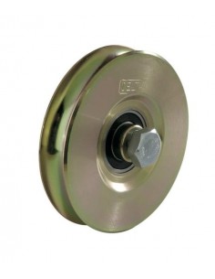 Wheel with screw one bearing round profile