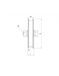 Wheel with screw one bearing angle profile 2