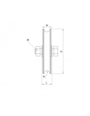 Wheel with screw one bearing angle profile