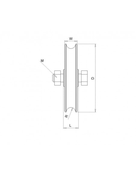 Wheel with screw one bearing angle profile Wheel with screw one bearing angle profile