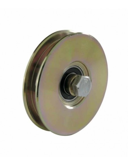 Wheel with screw one bearing round profile
