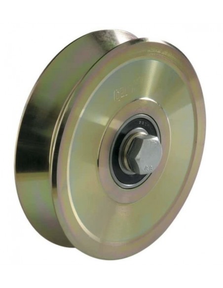 Wheel with screw and one bearing square shape