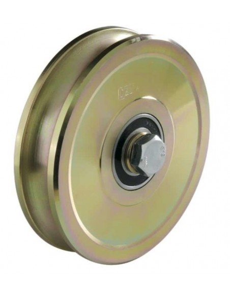 Wheel with screw two bearings angle shape