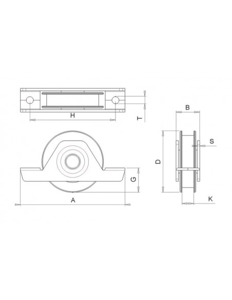 Wheel with support round profile Wheel with support round profile