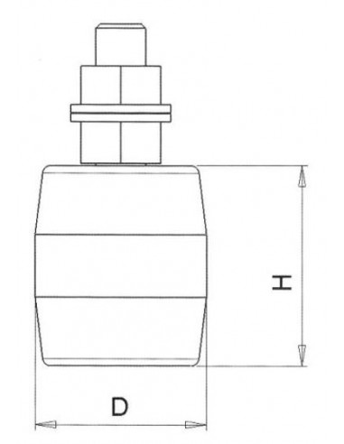 Nylon guide for sliding gate with screw