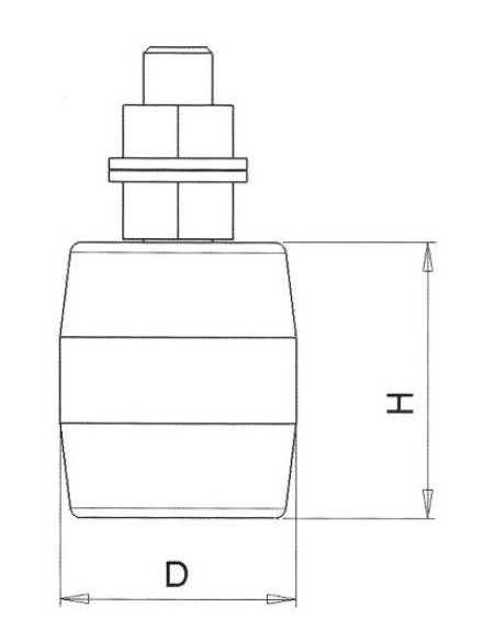 Nylon guide for sliding gate with screw